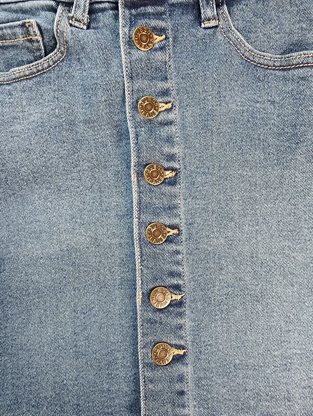 Guess Jean Button Up Skirt Womens Size Small 90s Y2k Vintage